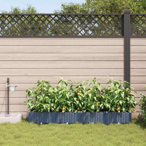 Garten Pflanzgefäß 4er Set Grau
