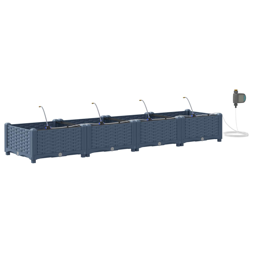 Garten Pflanzgefäß 4er Set Grau