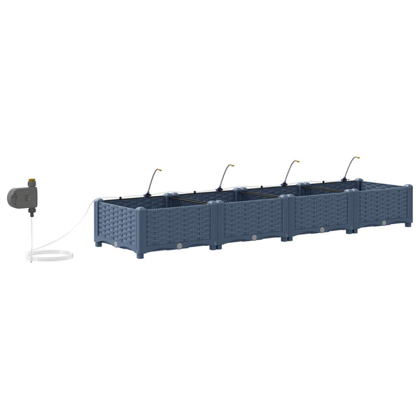 Garten Pflanzgefäß 4er Set Grau