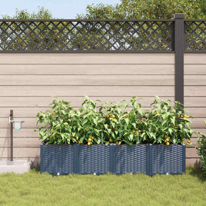 Garten Pflanzgefäß Grau 4er-Set