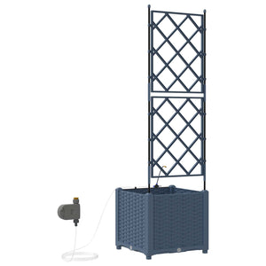 Grauer Pflanzkasten 40x40x142cm