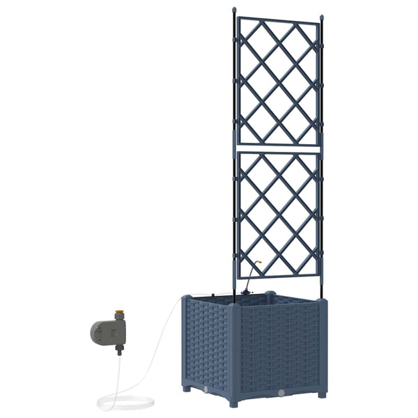 Grauer Pflanzkasten 40x40x142cm
