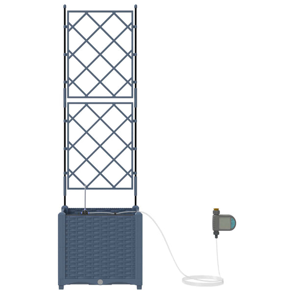 Grauer Pflanzkasten 40x40x142cm