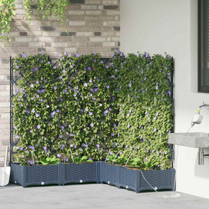 Garten Pflanzgefäß Set Grau, 5-teilig