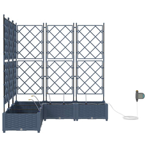 Garten Pflanzgefäß Set Grau, 5-teilig