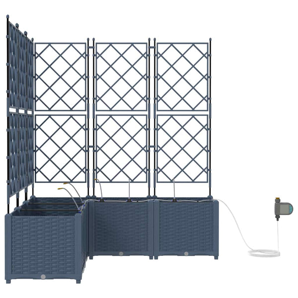Garten Pflanzgefäß Set, 5-teilig, Grau
