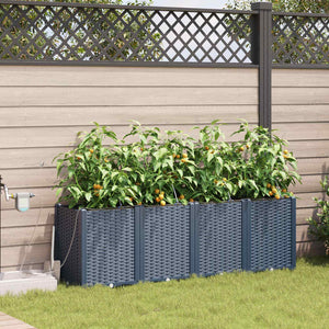Garten Pflanzgefäß 4er Set Grau