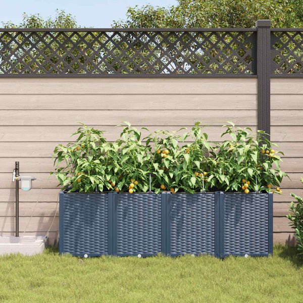 Garten Pflanzgefäß 4er Set Grau
