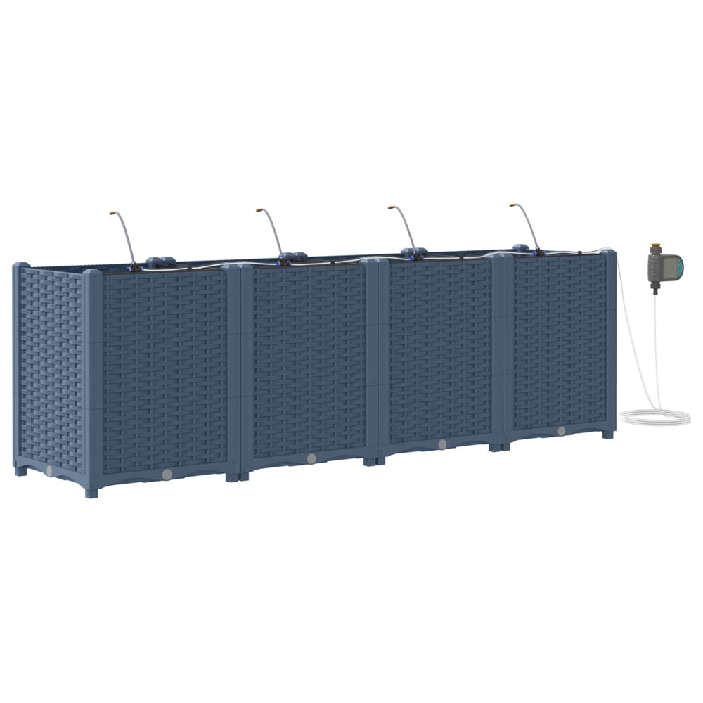 Garten Pflanzgefäß 4er Set Grau