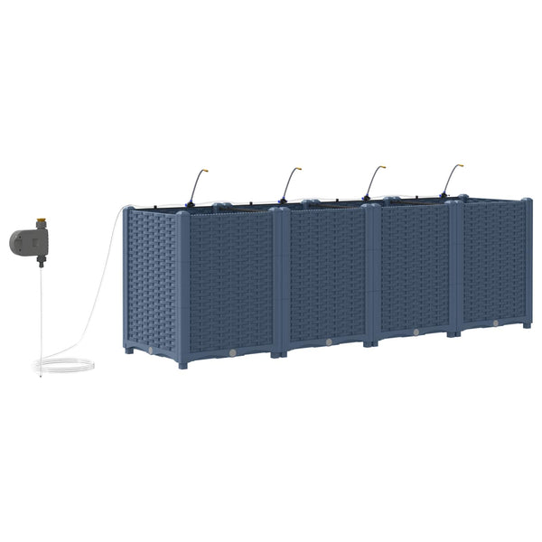 Garten Pflanzgefäß 4er Set Grau