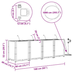Garten Pflanzgefäß 4er Set Grau