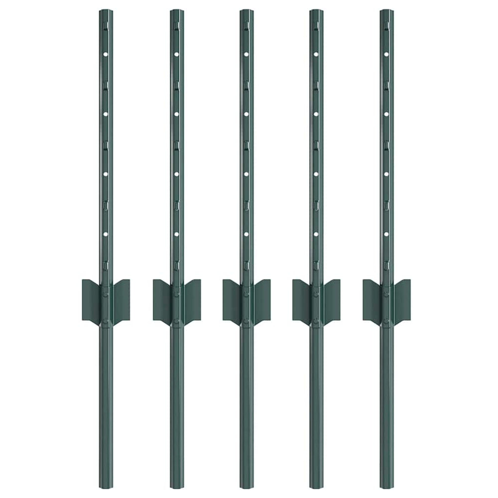 Zaunpfosten Grün 80 cm, 5er-Set