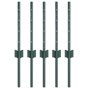 Zaunpfosten Grün 80 cm, 5er-Set