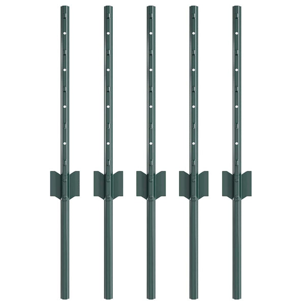 Zaunpfosten Grün 80 cm, 5er-Set