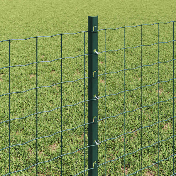 Zaunpfosten Grün Stahl 100cm 11er-Set