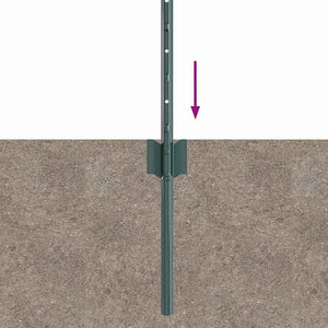 Grüne Zaunpfosten 120 cm, 5er-Set