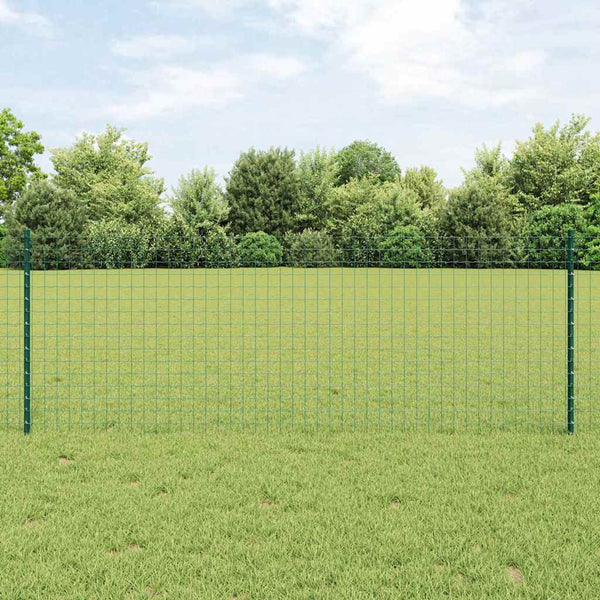 Zaunpfosten Grün Stahl 120 cm 11er-Set