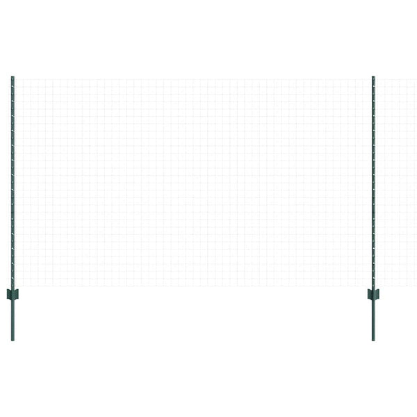 Zaunpfosten Grün Stahl 140 cm, 11er-Set