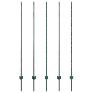 Zaunpfosten Set Grün 150cm Stahl