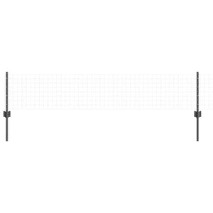 Zaunpfosten Stahl Grau 40cm 5er-Set
