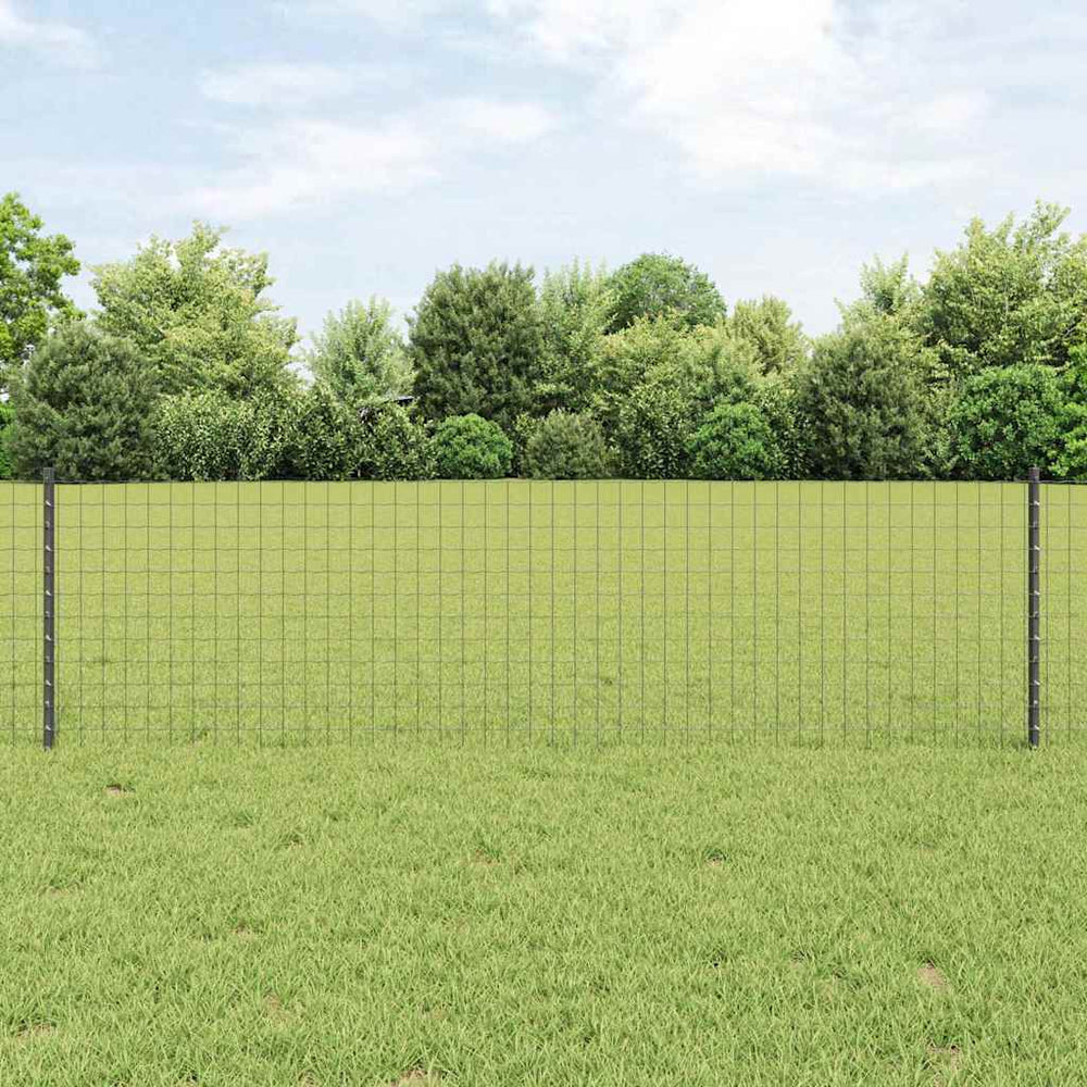 Zaunpfosten Stahl Grau 60cm 5er Set
