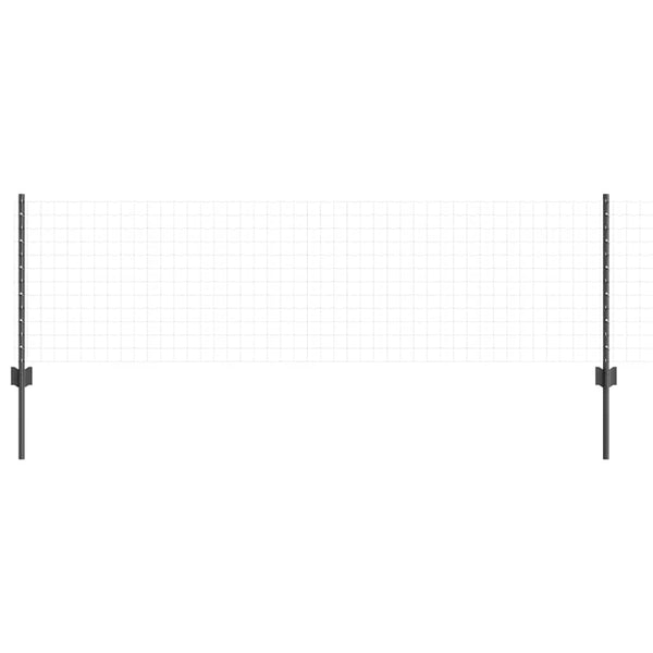 Stahl Zaunpfosten Grau 60cm, 11er Set