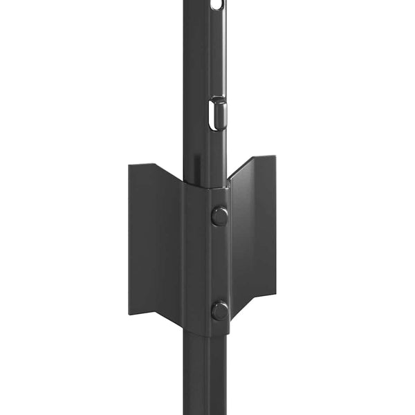 Zaunpfosten Grau Stahl 80 cm, 5er-Set