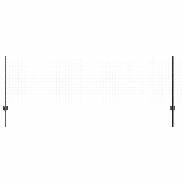 Zaunpfosten Stahl Grau 80cm 11er Set