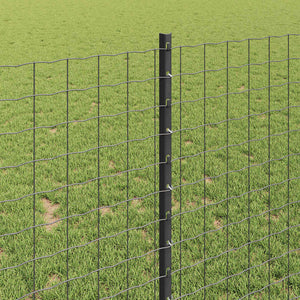 Zaunpfosten Stahl Grau 100cm 11er Set