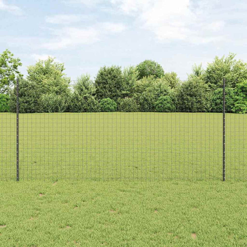 Zaunpfosten Stahl Grau 120 cm, 5er-Set