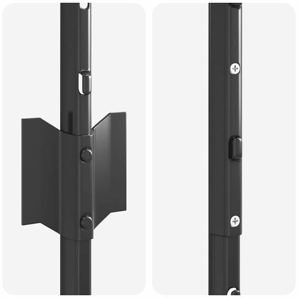 Stahl Zaunpfosten Grau 120 cm - 11er Set