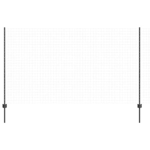 Zaunpfosten Stahl Grau 140cm 5er-Set