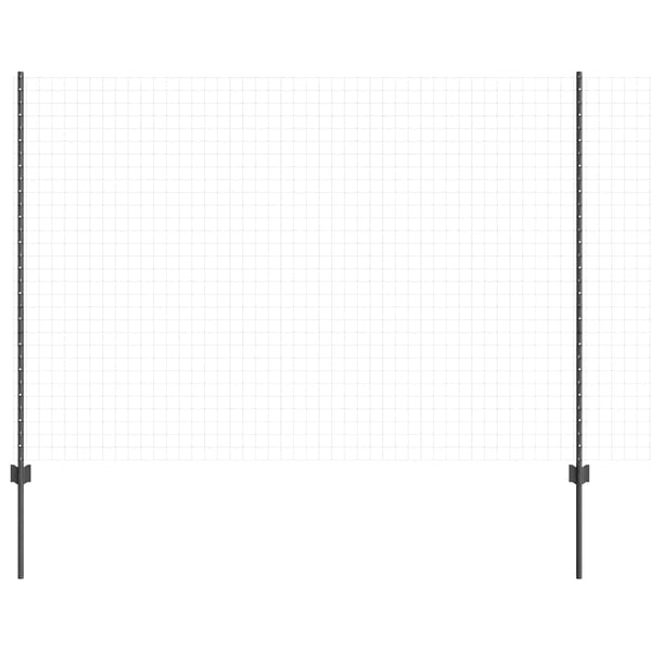 Stahl Zaunpfosten Grau 160 cm - 11er Set