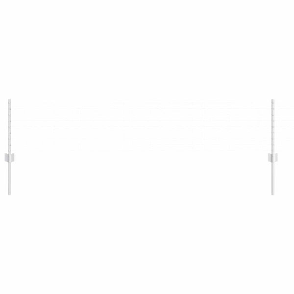 Zaunpfosten Silber 40 cm Stahl, 5er-Set