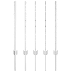 Zaunpfosten Silber 80 cm, 5er-Set