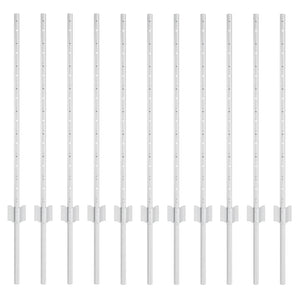 Zaunpfosten Silber 80cm, 11er Set
