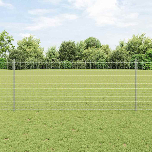 Zaunpfosten Silber Stahl 100cm 5er-Set