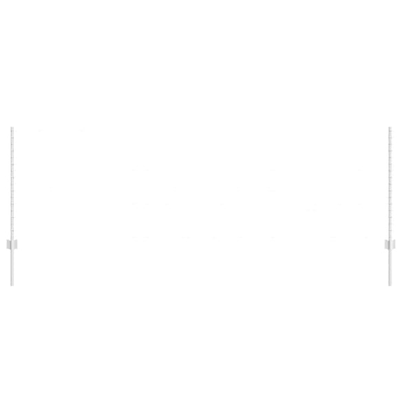 Zaunpfosten Silber Stahl 100cm 5er-Set
