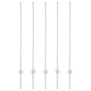 Zaunpfosten Silber Stahl 120cm 5er Set