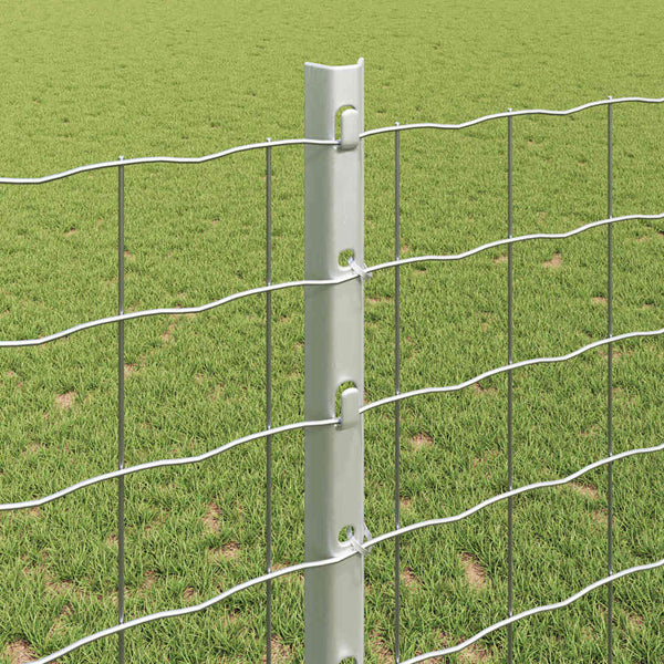 Zaunpfosten Silber Stahl 120 cm 11 Stk.
