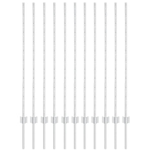 Zaunpfosten Silber Stahl 120 cm 11 Stk.