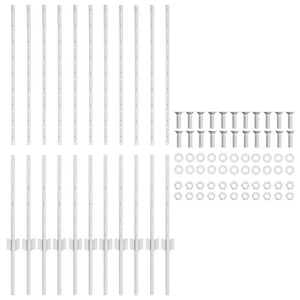 Zaunpfosten Silber Stahl 120 cm 11 Stk.