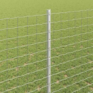 Zaunpfosten Silber 140 cm, 5er Set