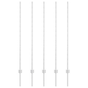 Zaunpfosten Silber 140 cm, 5er Set