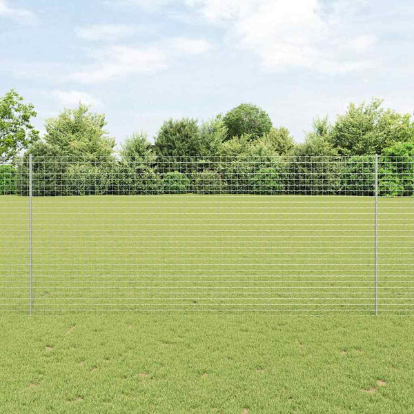 Zaunpfosten Silber Stahl 140 cm - 11er Set