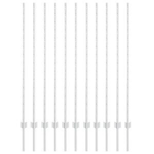 Zaunpfosten Silber Stahl 140 cm - 11er Set