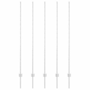 Zaunpfosten Silber 150 cm Stahl - 5er Set