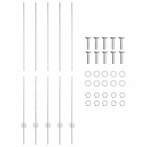 Zaunpfosten Silber 160 cm, 5er-Set