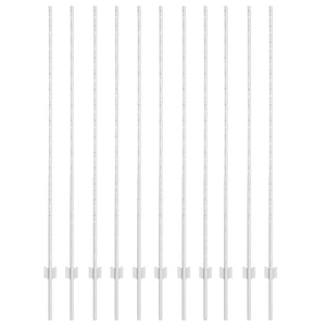 Zaunpfosten Stahl Silber 160cm 11er Set