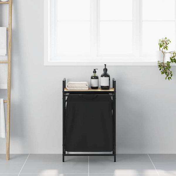 Wäschekorb mit Ablage Sonoma-Eiche
